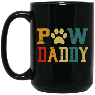 Vintage Grand Paw Dog Lover Grandpaw Grandpa Black Mug