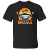 Funny Ukulele Beside The Beach And Palm Tree Hawaiian Musician Unisex T-Shirt