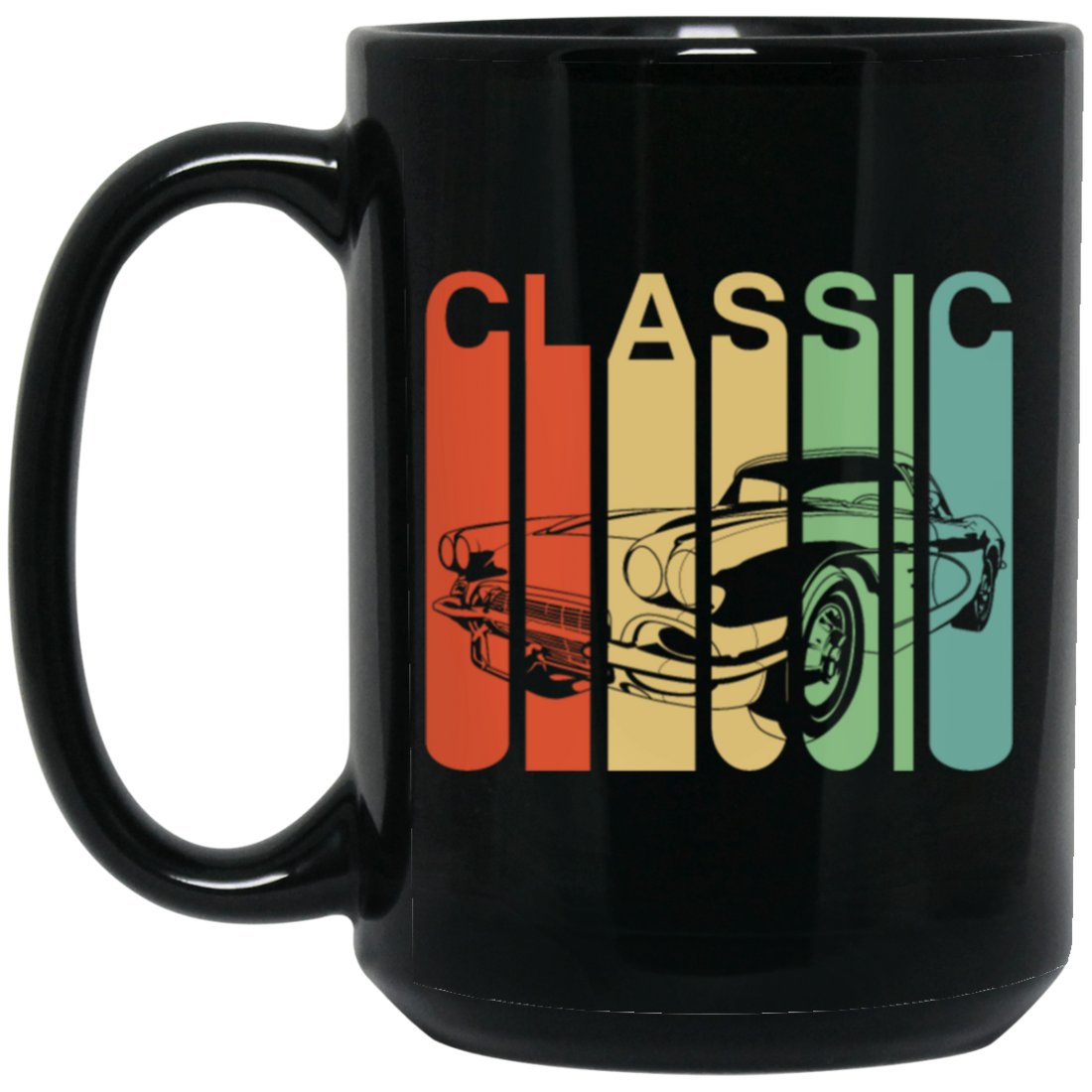 Muscle Car Vintage Car Gift Classic Car American Car Lover Black Mug