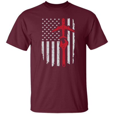 Airplane Mechanic Apparel Aircraft American Flag