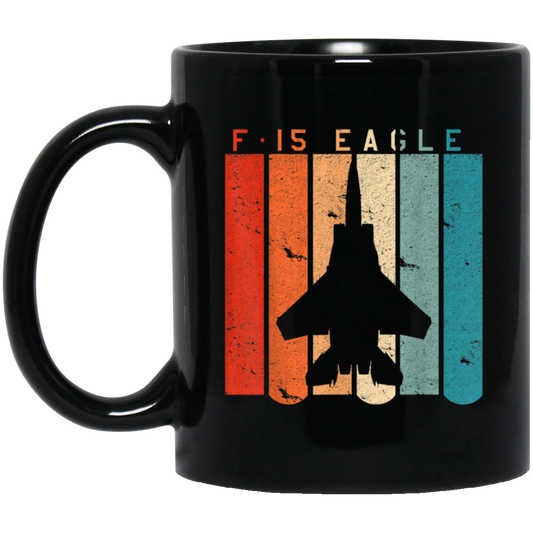 Retro F 15 Eagle Jet Fighter Vintage Aircraft Style