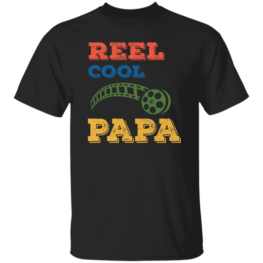 Reel Cool Papa, Dad Gift, Vintage Movie Lover Gift Unisex T-Shirt