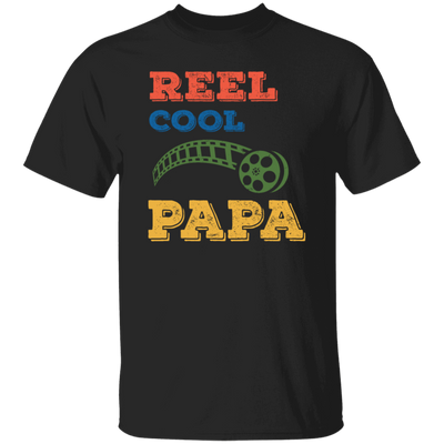 Reel Cool Papa, Dad Gift, Vintage Movie Lover Gift Unisex T-Shirt