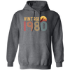 Vintage 1980 Retro Birthday Gift Pullover Hoodie