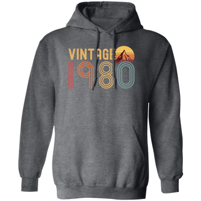 Vintage 1980 Retro Birthday Gift Pullover Hoodie