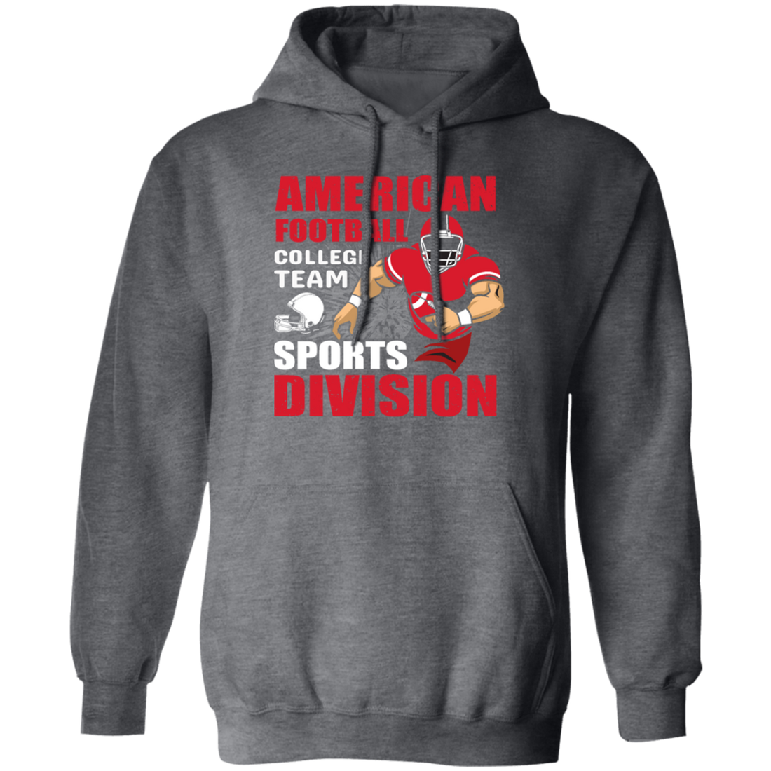 Love Rugby, American Football Gift, American Sport, College Team, Sports Division Pullover Hoodie