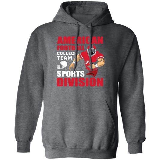 Love Rugby, American Football Gift, American Sport, College Team, Sports Division Pullover Hoodie