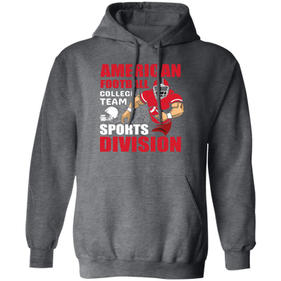 Love Rugby, American Football Gift, American Sport, College Team, Sports Division Pullover Hoodie