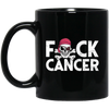 No Cancer, Pirate Cancer Survivor, Fuck Cancer, Healing Cancer Black Mug