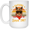 Retro Awesome Cat Since 1967, Vintage Cat 53rd Birthday Gift