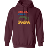 Reel Cool Papa, Dad Gift, Vintage Movie Lover Gift Pullover Hoodie