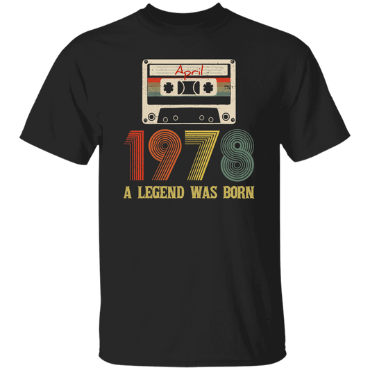 Birthday April 1978 Legend Was Born Gifts Funny Retro 1978 Unisex T-Shirt