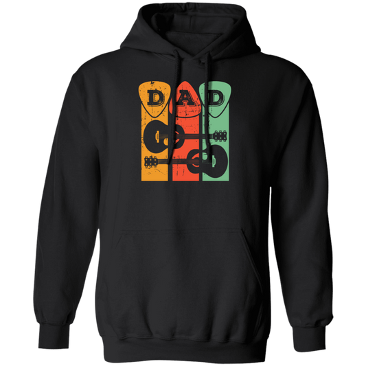 Retro Guitar Pick, Guitarist Gift, Dad Gift Pullover Hoodie