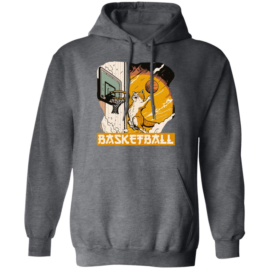 Basketball Cat Lover Cartoon Cat Love Sport