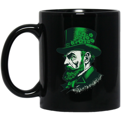 Patrick Lover, St Patrick, Men Of Patrick Day, Shamrock Hat Lover Black Mug