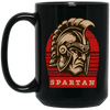 Spartan Lover, Force We Are Stronger, Spartacus Gift, Greece Gift, Sanskrit Lover Black Mug