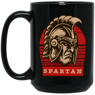 Spartan Lover, Force We Are Stronger, Spartacus Gift, Greece Gift, Sanskrit Lover Black Mug