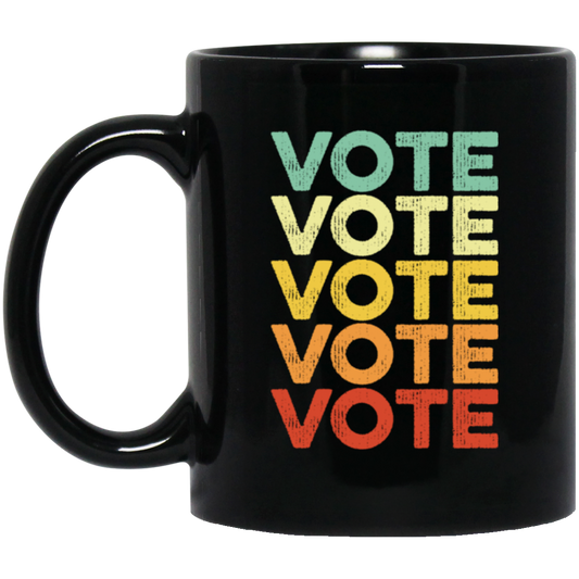 Retro Election Vote Retro Vintage Election Voter Black Mug