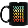 Retro Election Vote Retro Vintage Election Voter Black Mug