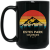 Estes Park Lover, Colorado Gift, Retro Park Gift, Mountain Lover Gift Black Mug