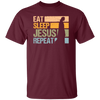 Love Jesus Eat Sleep Jesus Repeat God Faith Christian Retro Gift