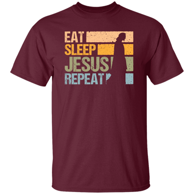 Love Jesus Eat Sleep Jesus Repeat God Faith Christian Retro Gift