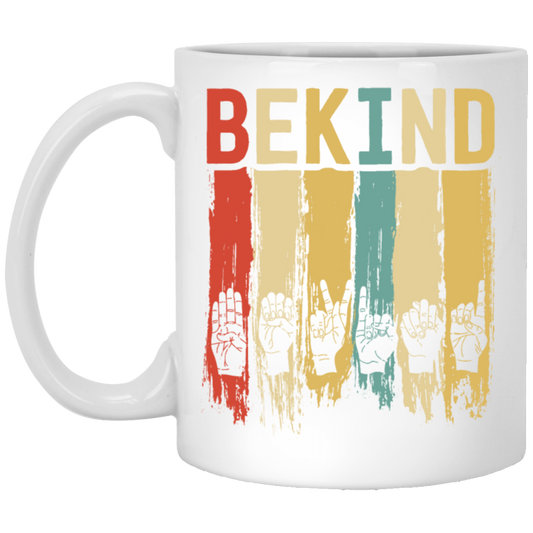 Retro Be Kind Sign Language, For Men Deaf