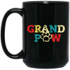 Retro Grandpaw, Grand Paw Vintage Black Mug