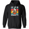 Retro Cat Lover, Cat Eating Spaghetti, Japanese Spaghetti, Love Ramen Pullover Hoodie