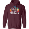 Vinyl Snail, Slow Jam Vinyl, Record Album Music Lover, Love Snail, Retro Vinyl Pullover Hoodie