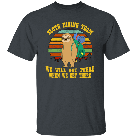 Sloth Hiking Team TShirt For Sloth Lover Hiking