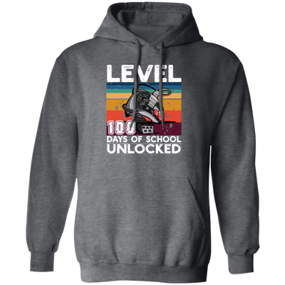 Love To Play Video Game, Level Up, 100 Days At School, Retro School Lover Pullover Hoodie