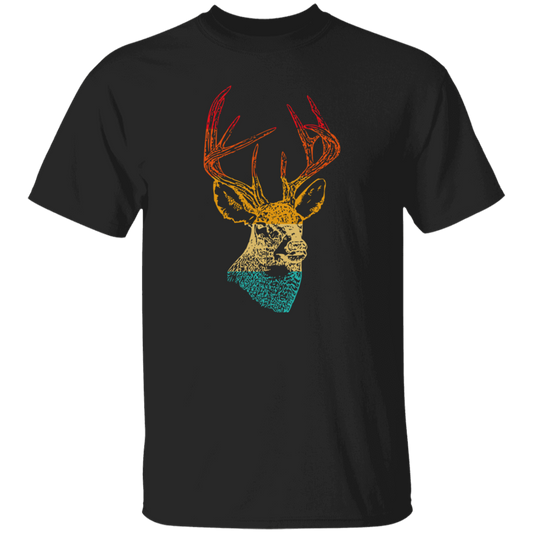 Head Deer Vinatge Head Deer Design For Animal Lover Unisex T-Shirt