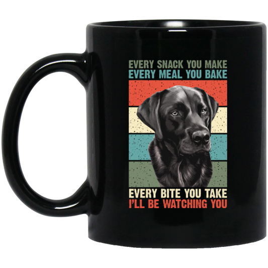 Labrador Every Snack Funny Saying, Vintage Labrador