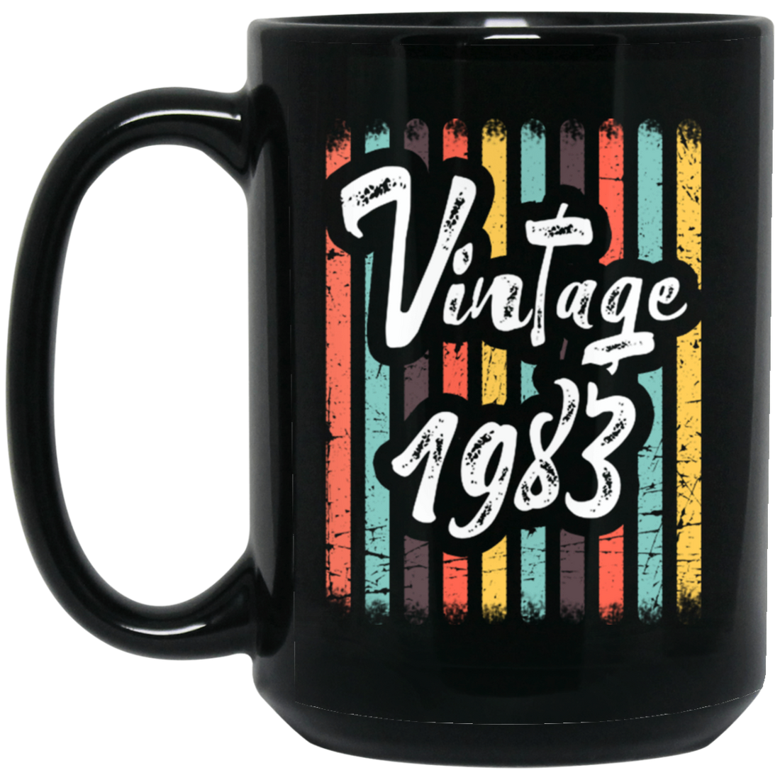 Vintage 1983 Cute Birthday Gift, Birthday In 1983, Love 1983 Vintage Black Mug