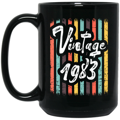 Vintage 1983 Cute Birthday Gift, Birthday In 1983, Love 1983 Vintage Black Mug