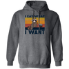 Retro Raccoon I Eat What I Want, Funny Raccoon Pullover Hoodie