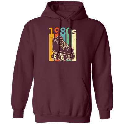 Retro 80s Roller, Vintage Roller Skating, Skate Lover Pullover Hoodie