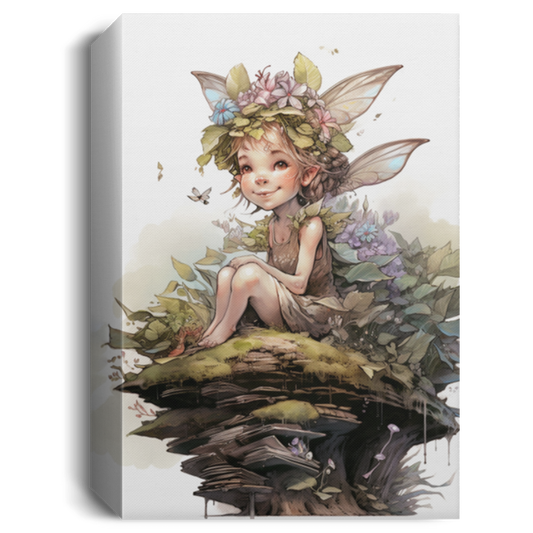 Cute Fairy, Beautiful Landscape Little Fairy Canvas