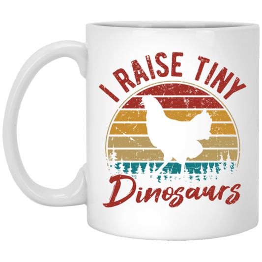 Retro I Raise Tiny Dinosaurs Chicken Lover Chickens Farm