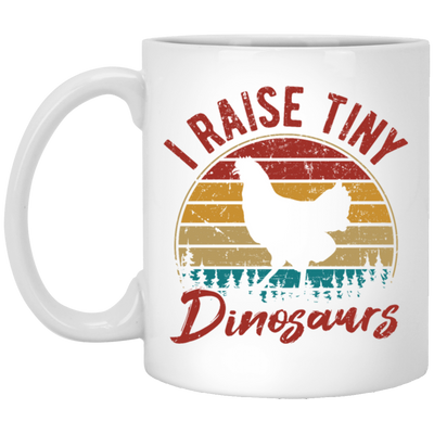 Retro I Raise Tiny Dinosaurs Chicken Lover Chickens Farm