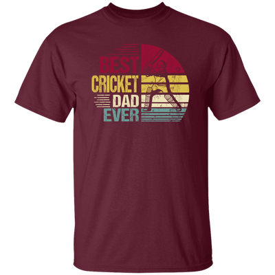 Retro Cricket Love Gift, Best Cricket Dad Ever, Daddy Gift, Best Cricket Unisex T-Shirt