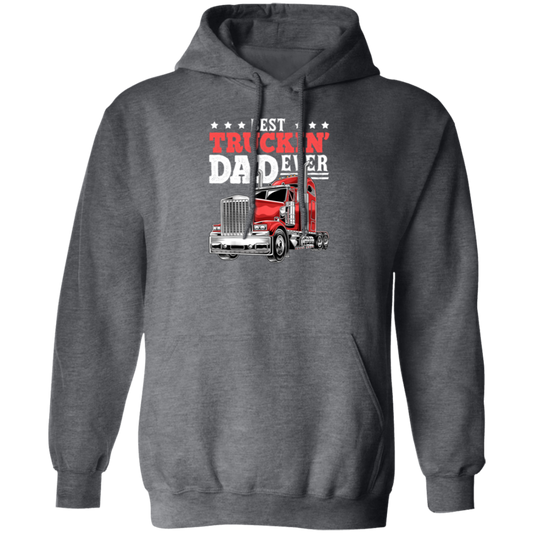 Truck Lover, Best Truckin Dad Ever, Love Truckin In Vintage, Dad Gift Pullover Hoodie