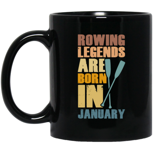 Rowing Lover Legends Are Born In January Retro Rowing