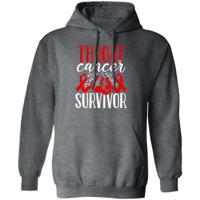 Awareness Ribbon Gift, Throat Cancer Awareness Ribbon Gloves Survivor Pullover Hoodie