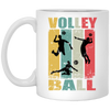 Volleyball Vintage Style, Beach Sport Gift, Best Sport For Besch Party White Mug