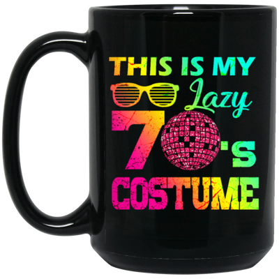 Seventies Dancing Retro Disco 1970s Costume Colorful Swag Black Mug