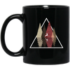 Forest Trees Triangle Deer In The Forest Stag Black Mug