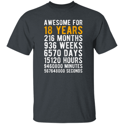 Awesome For 18 Years, 18th Birthday Gift Best Gift Idea For 18 Unisex T-Shirt