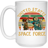 United States Space Force, Retro Space White Mug